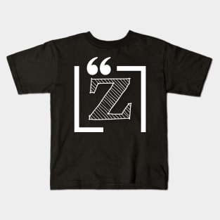 Letter Z: Monogram Initial letter z Kids T-Shirt